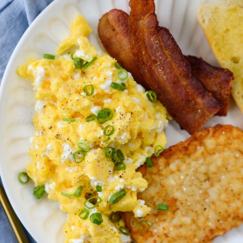 Scrambled Eggs with Cottage Cheese - Simply Scratch