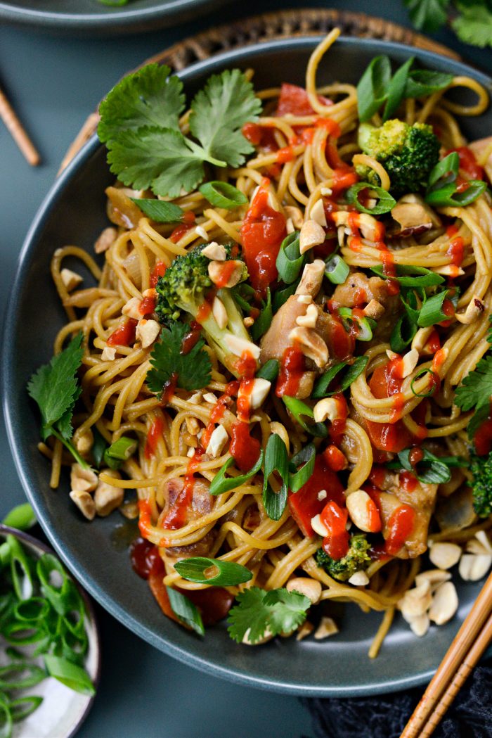 Spicy Peanut Noodles with Chicken