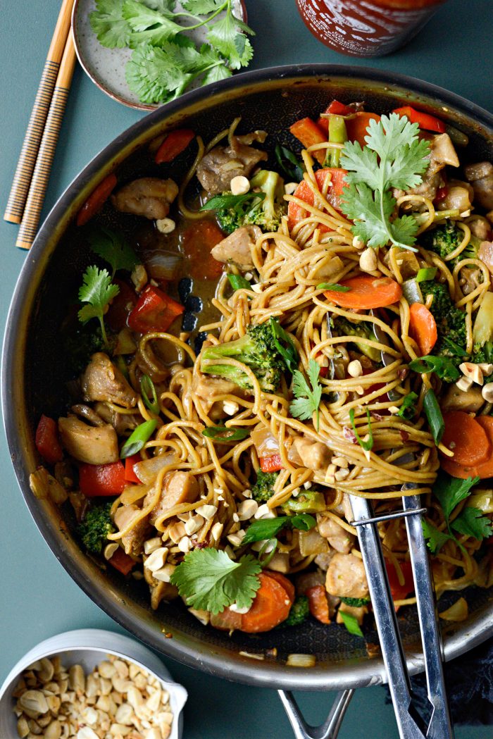 Spicy Peanut Noodles with Chicken