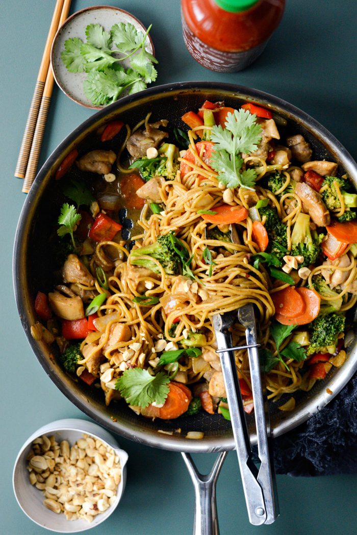 Spicy Peanut Noodles with Chicken