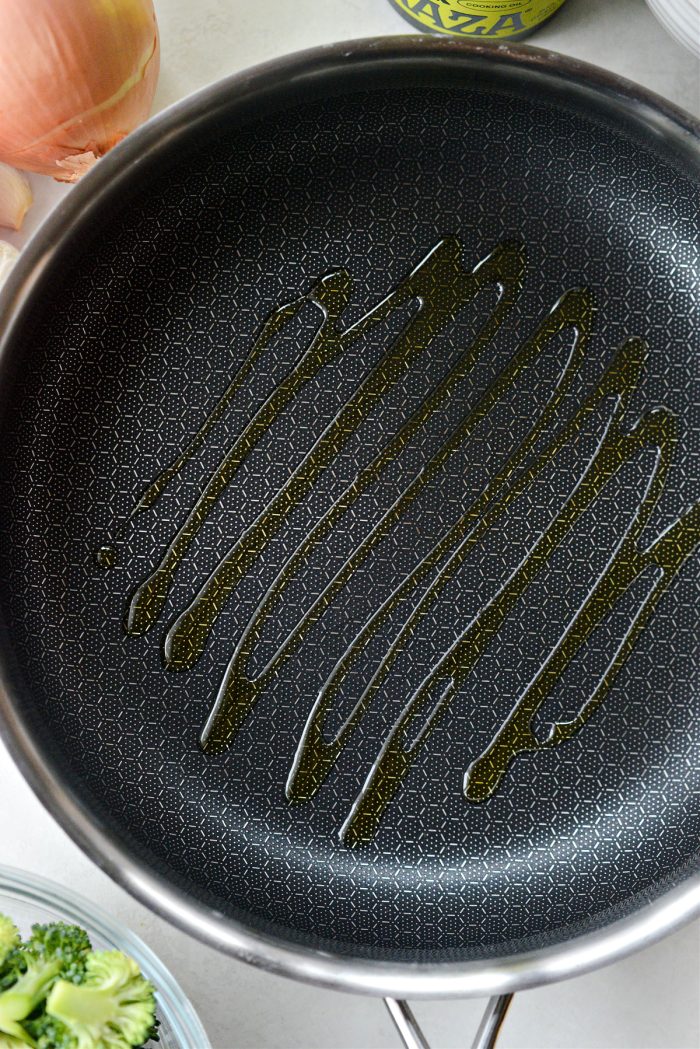 add oil to a skillet