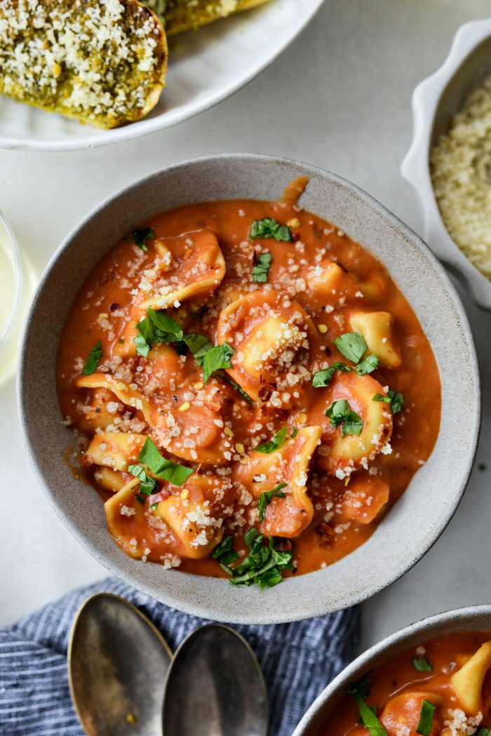 Tortellini Pasta alla Vodka Soup