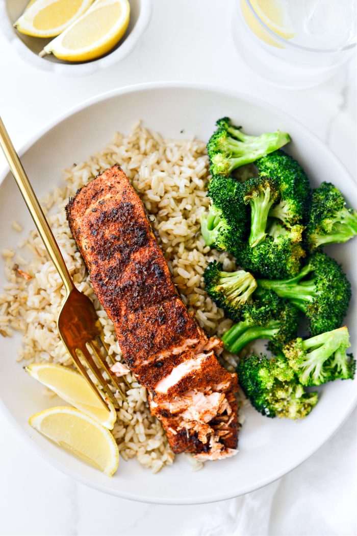 Blackened salmon from the air fryer