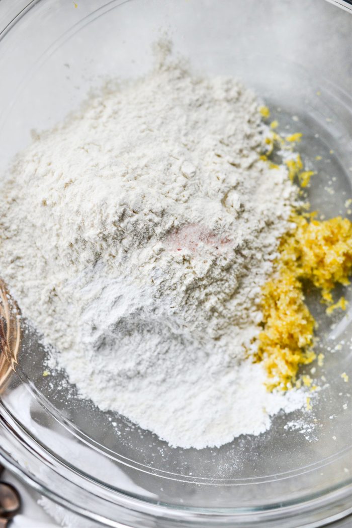 flour, baking powder and salt