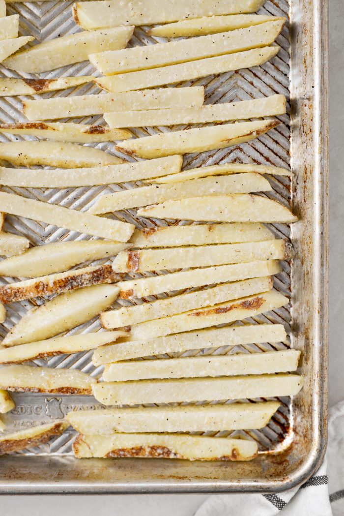 spread evenly on rimmed baking sheet or sheets