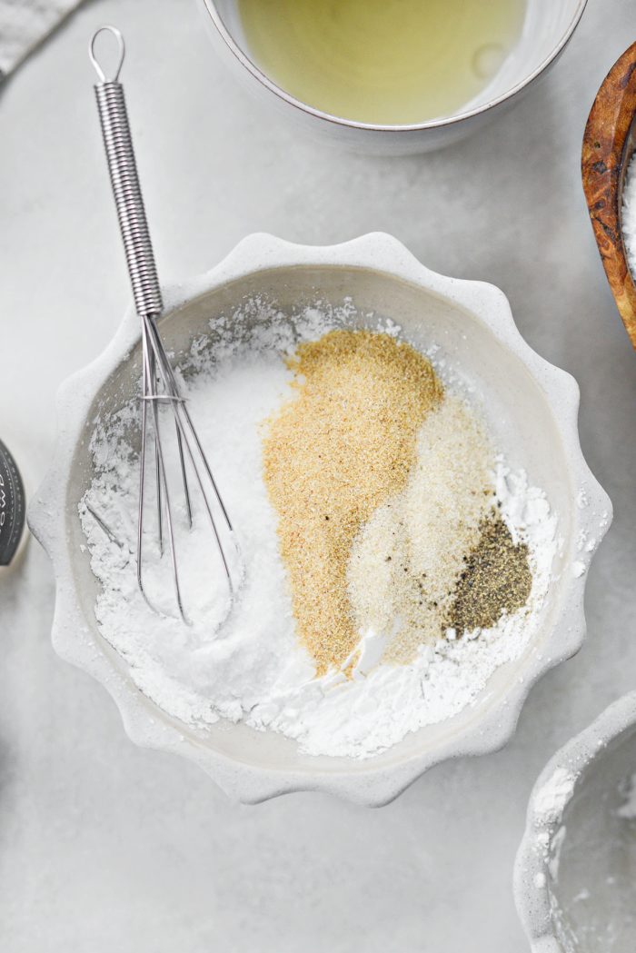 measure out cornstarch, herbs and spices