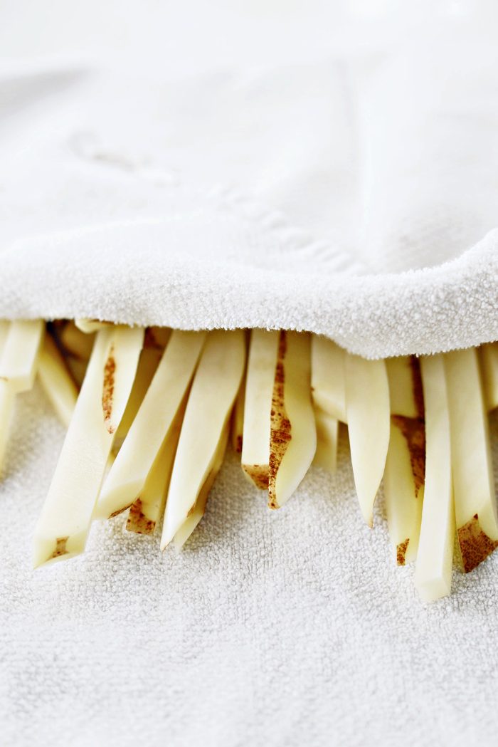 pat dry the fries well