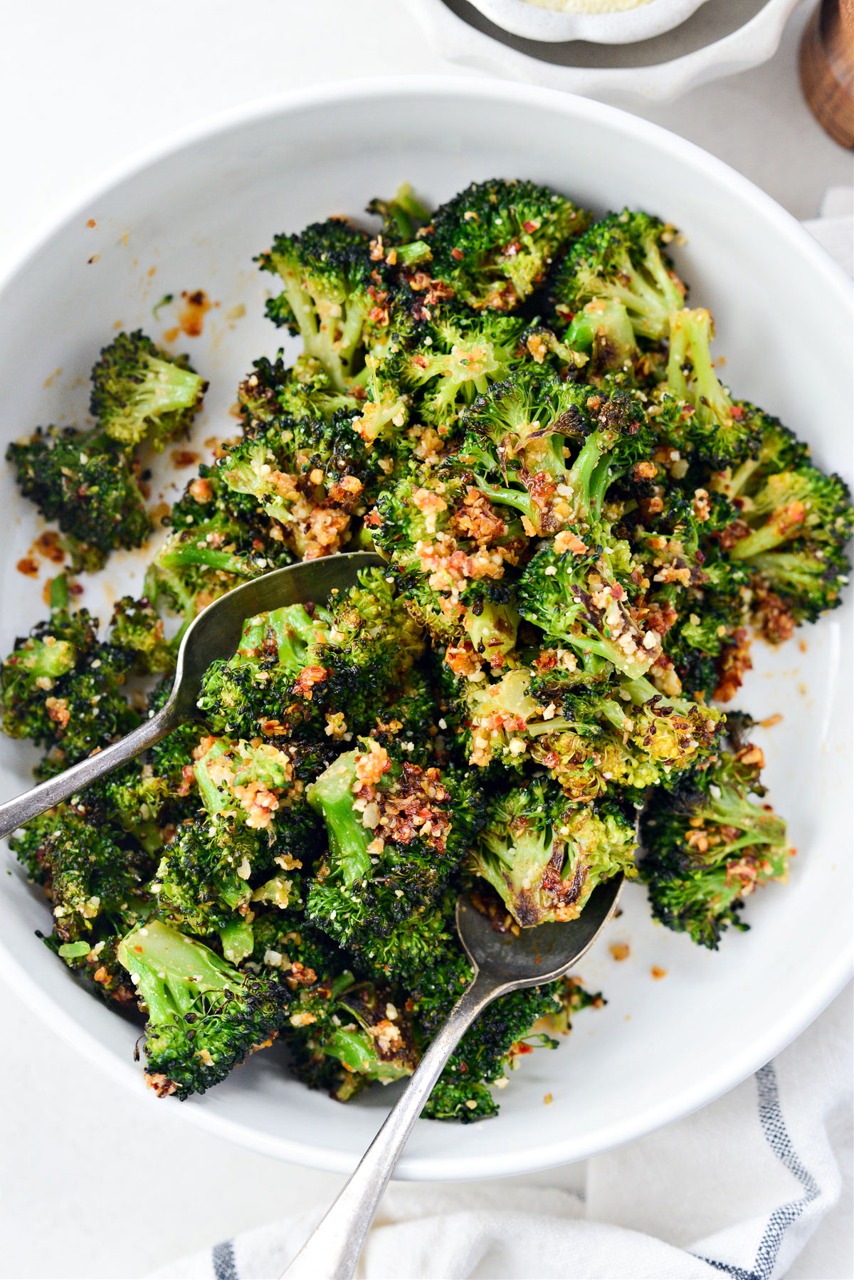 Roasted Broccoli with Chili Garlic Oil and Parmesan Simply Scratch
