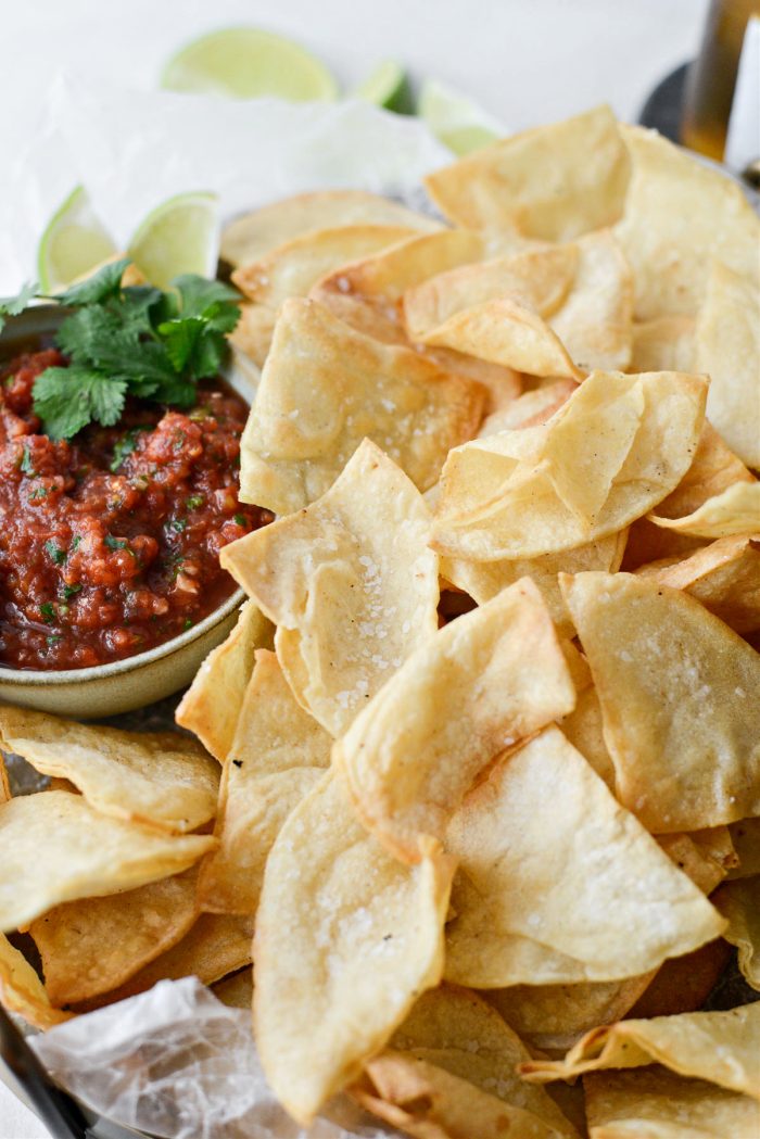 Homemade Salty Lime Tortilla Chips