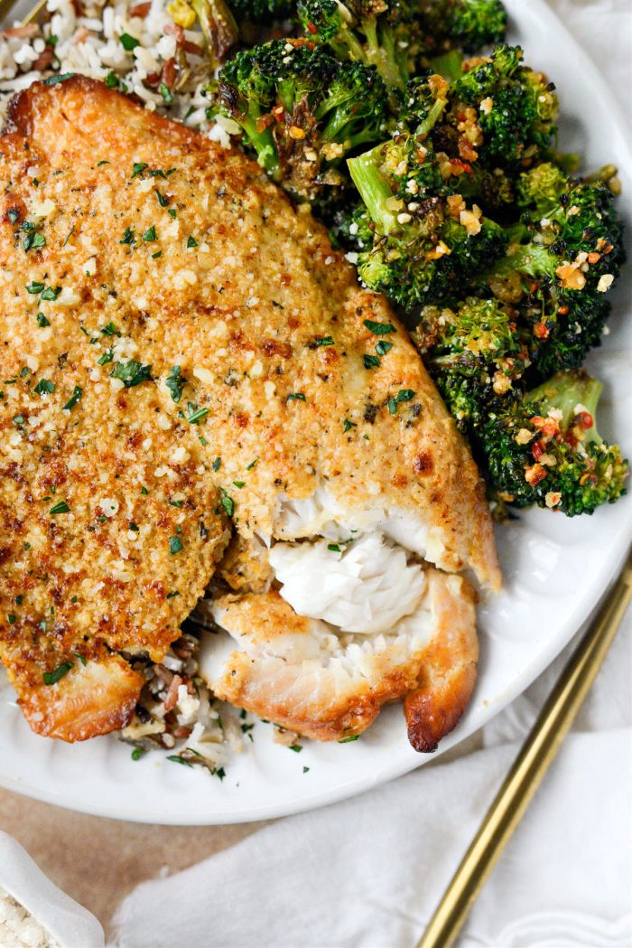 Broiled tilapia parmesan