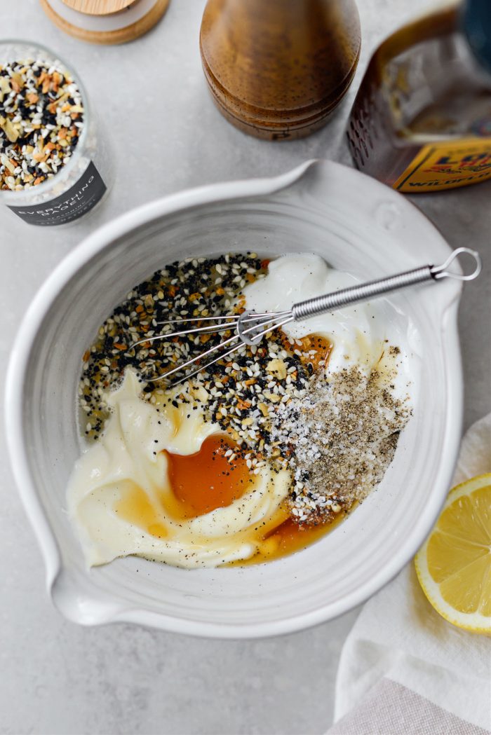 dressing ingredients in bowl