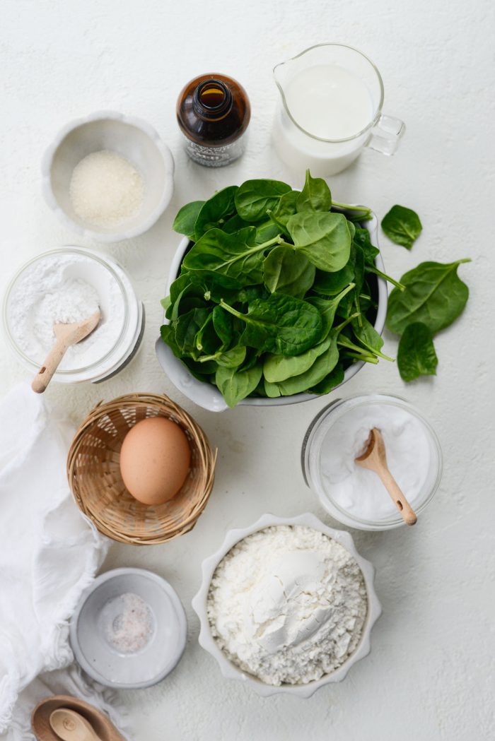 ingredients for All-Natural Green Pancakes 