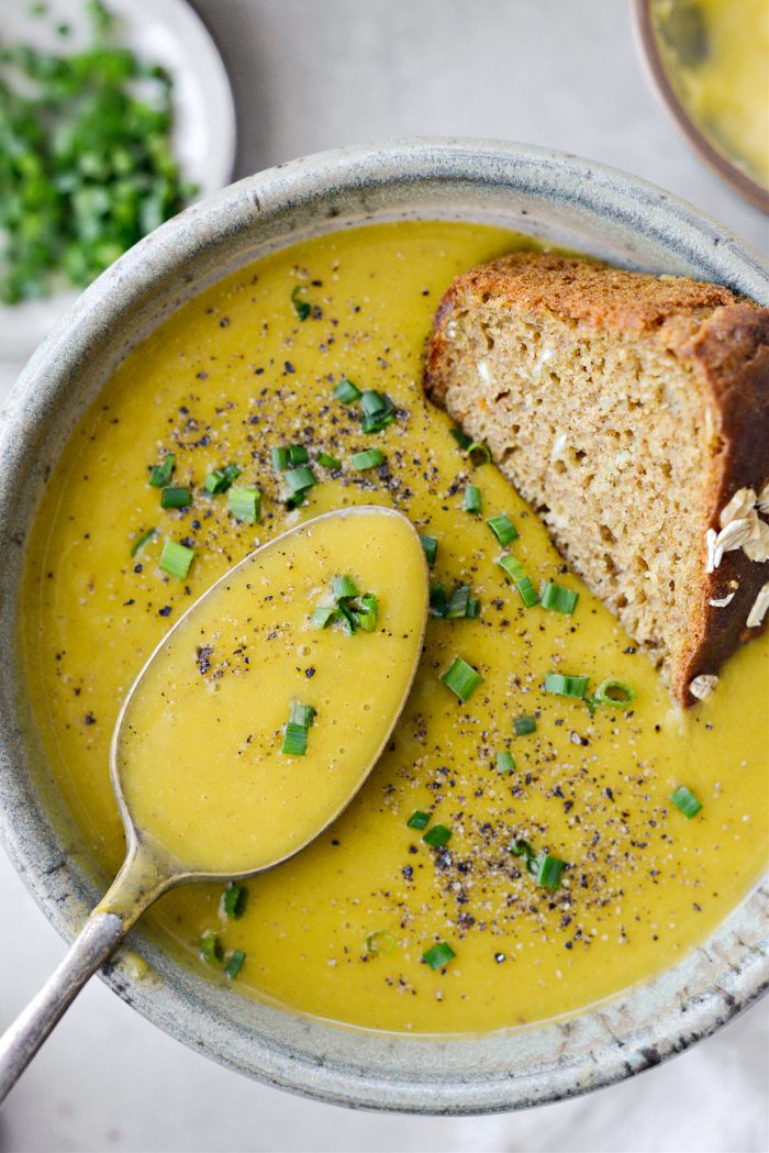 Spoonful of Irish vegetable soup