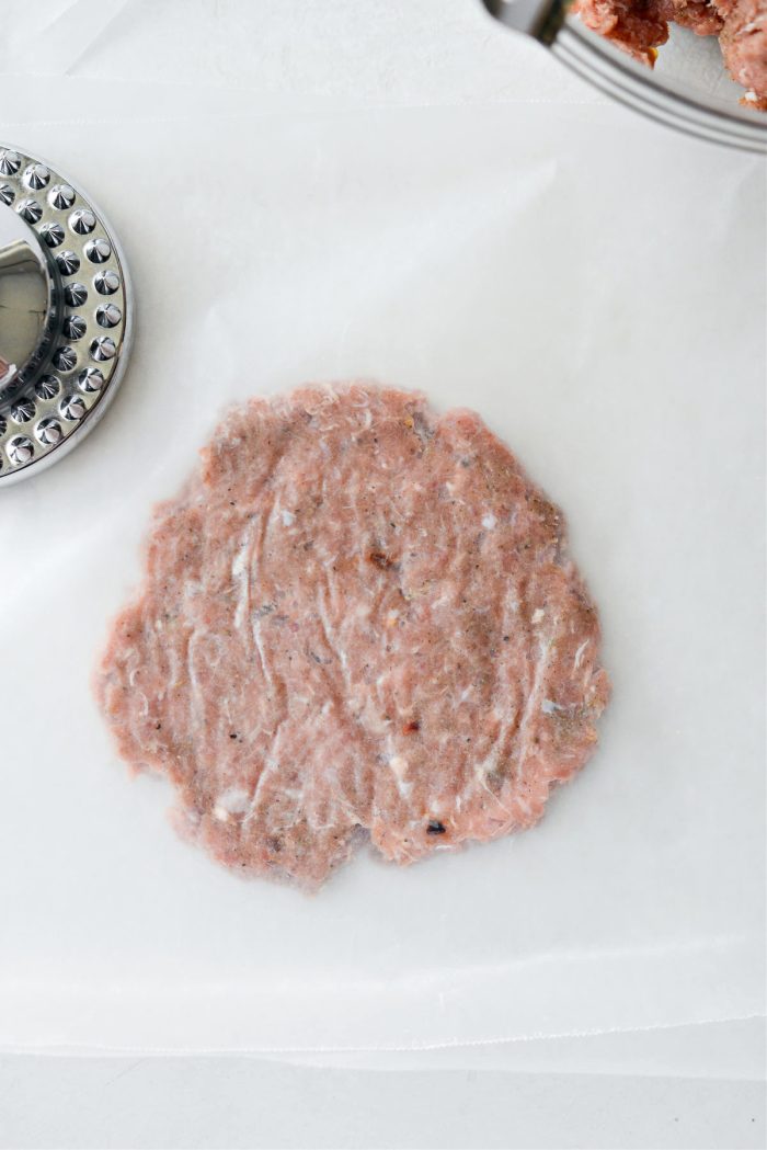 flattened turkey sausage