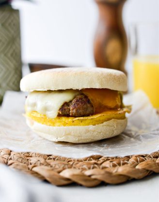 Sausage Egg and Cheese Breakfast Sandwich