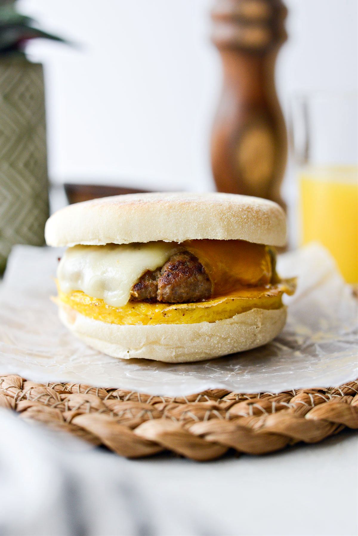 The Best Sausage Egg and Cheese Breakfast Sandwich