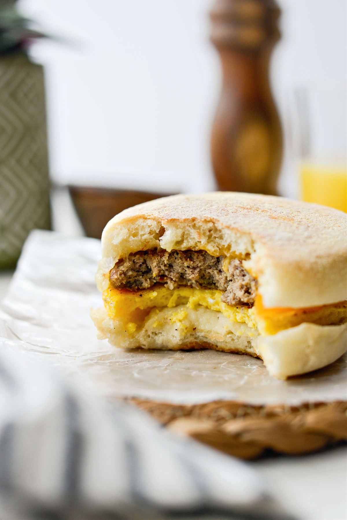 Sausage Egg and Cheese Breakfast Sandwiches - Simply Scratch