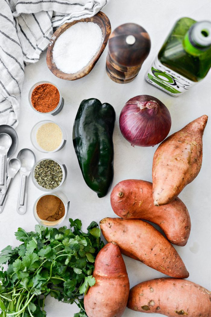 ingredients for Sweet Potato Home Fries