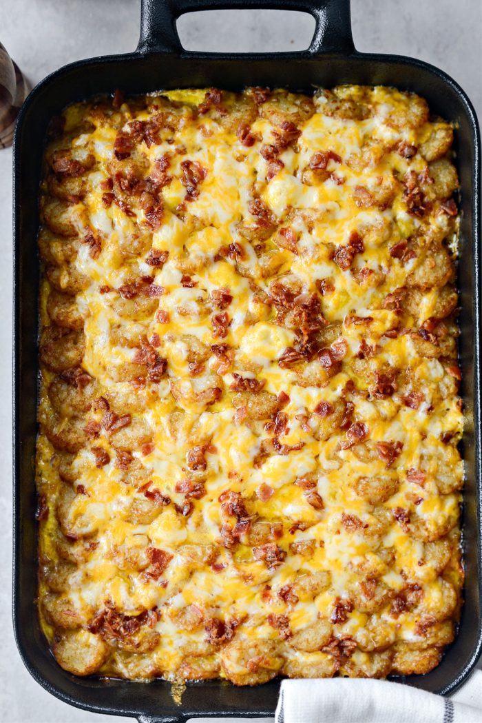 just baked Tater Tot Breakfast Casserole