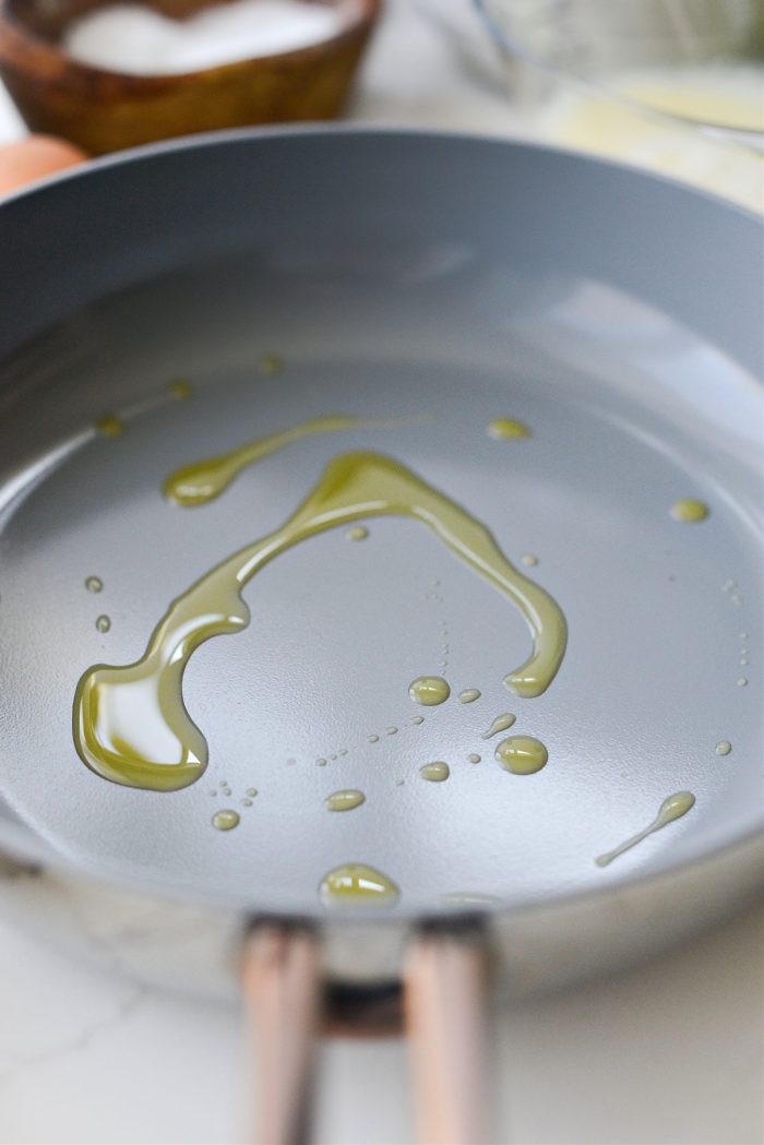 oil in nonstick skillet 