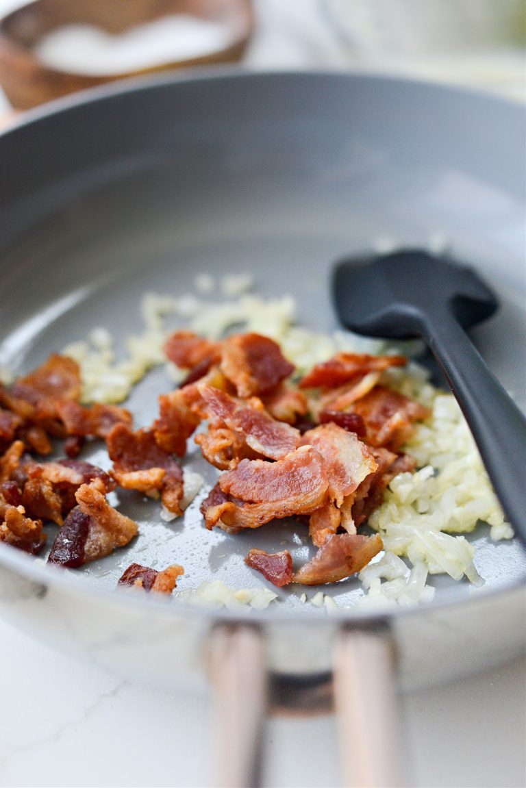 Cheesy Spinach Bacon Frittata - Simply Scratch