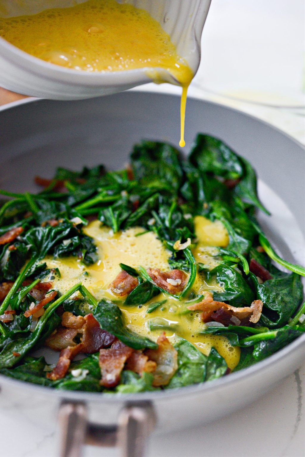 Cheesy Spinach Bacon Frittata Simply Scratch