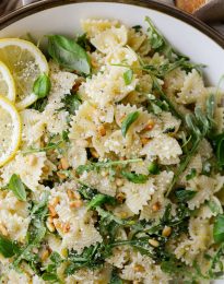 Lemon Basil Parmesan Pasta Salad