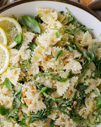 Lemon Basil Parmesan Pasta Salad