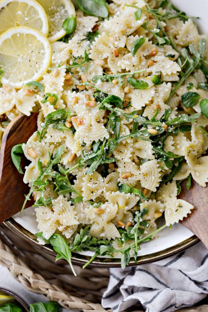 Lemon Basil Parmesan Pasta Salad