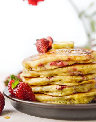 Strawberry Buttermilk Pancakes