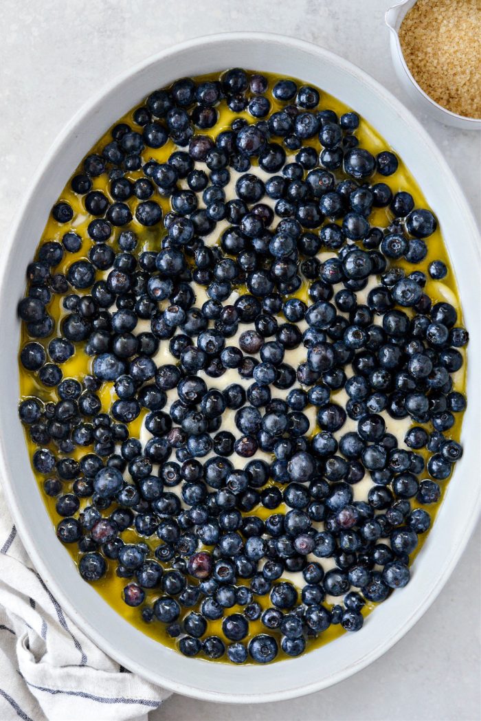 top with blueberries