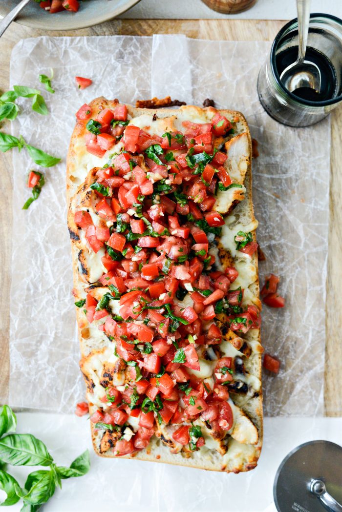 Grilled Chicken Bruschetta Pizza