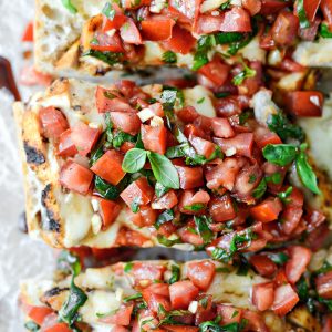 Grilled Chicken Bruschetta Pizza