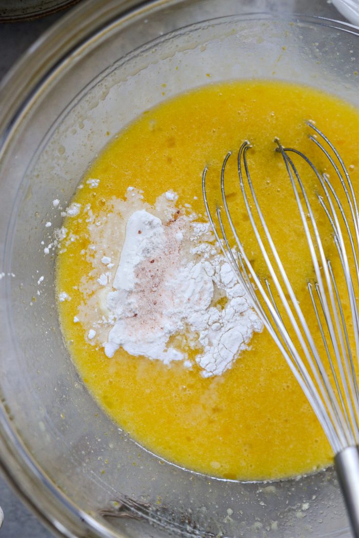 Whisk to combine, then add baking powder, soda and fine salt.