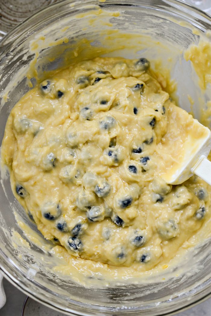 Blueberry muffin batter