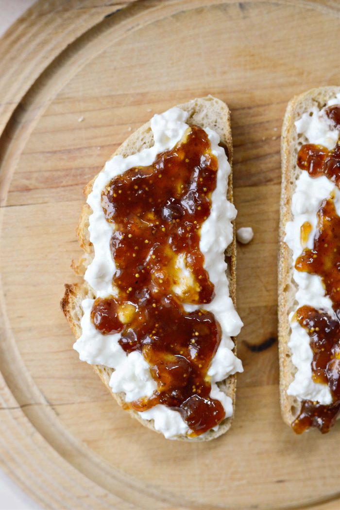 top and spread with fig jam