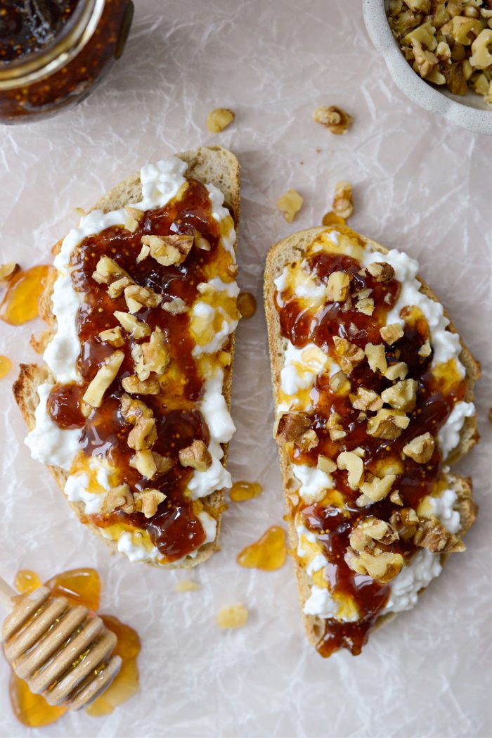 Honey Fig Jam Cottage Cheese Toast