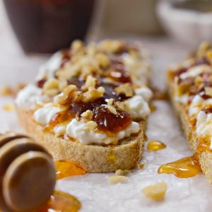 Honey Fig Jam Cottage Cheese Toast