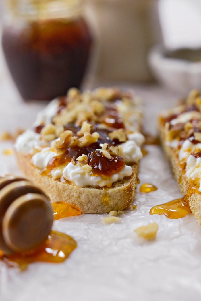 Honey Fig Jam Cottage Cheese Toast