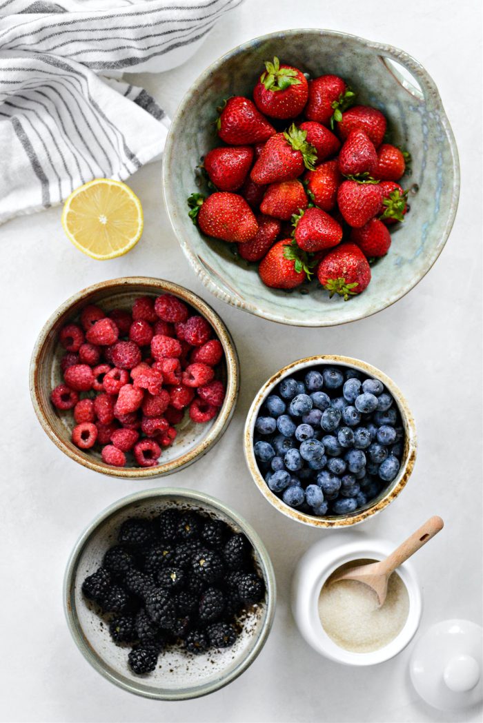 Mixed Berry Compote ingredients