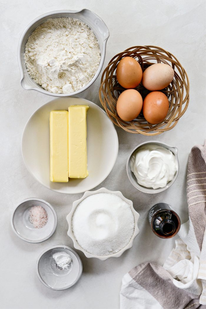 Pound Cake From Scratch ingredients