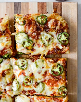 Bacon Jalapeno Pizza with Hot Honey