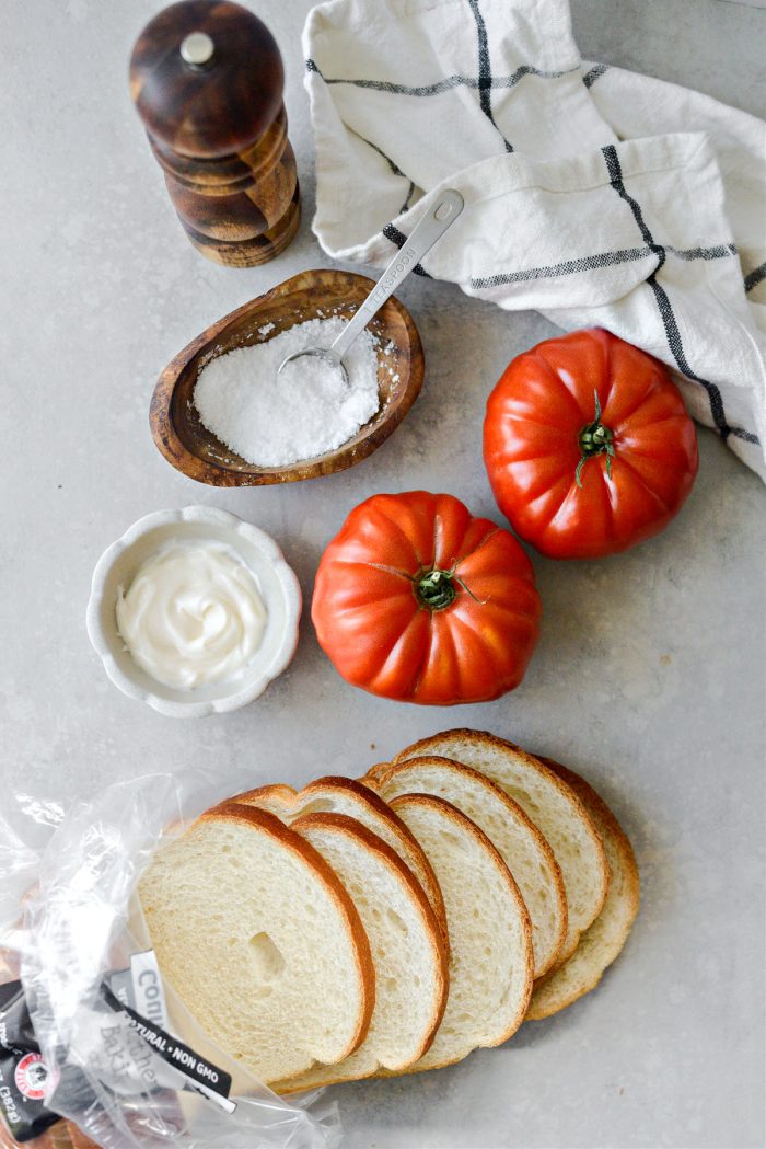 Classic Tomato Sandwich ingredients