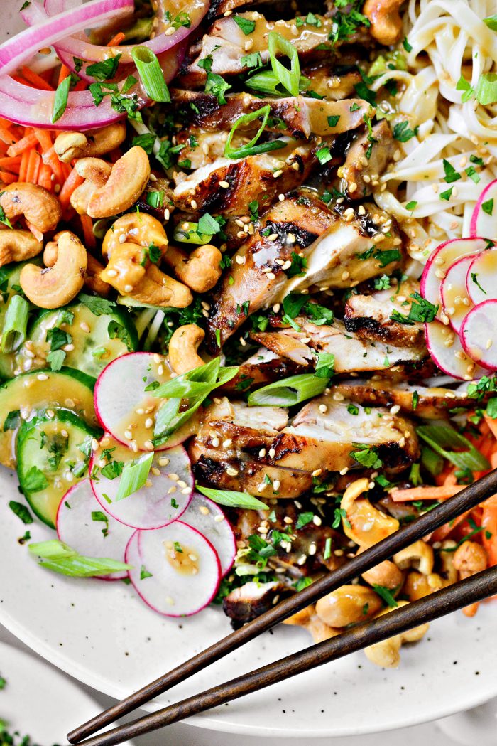 Grilled Sesame Chicken Noodle Bowls