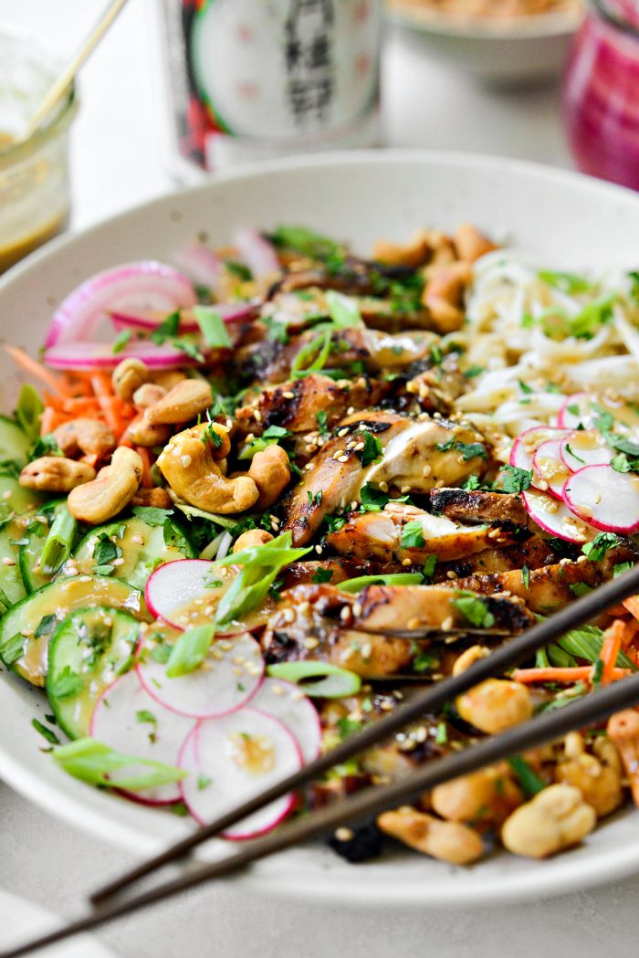 Grilled Sesame Chicken Noodle Bowls