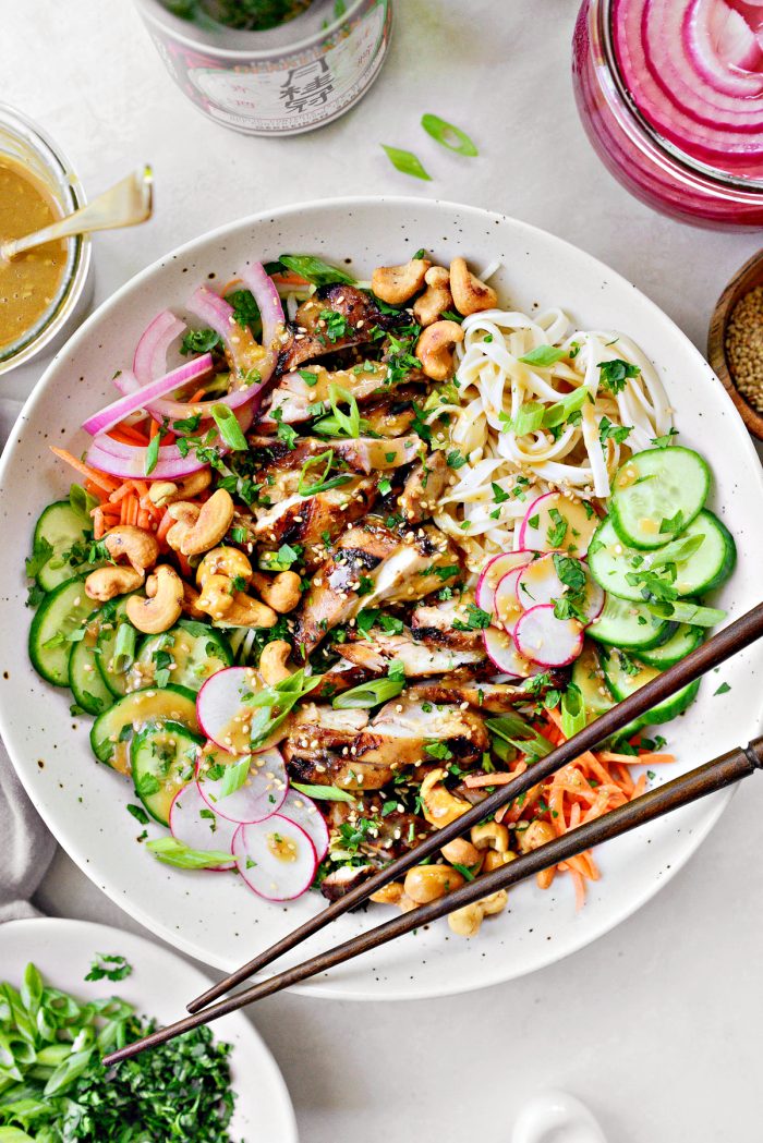 Grilled Sesame Chicken Noodle Bowls
