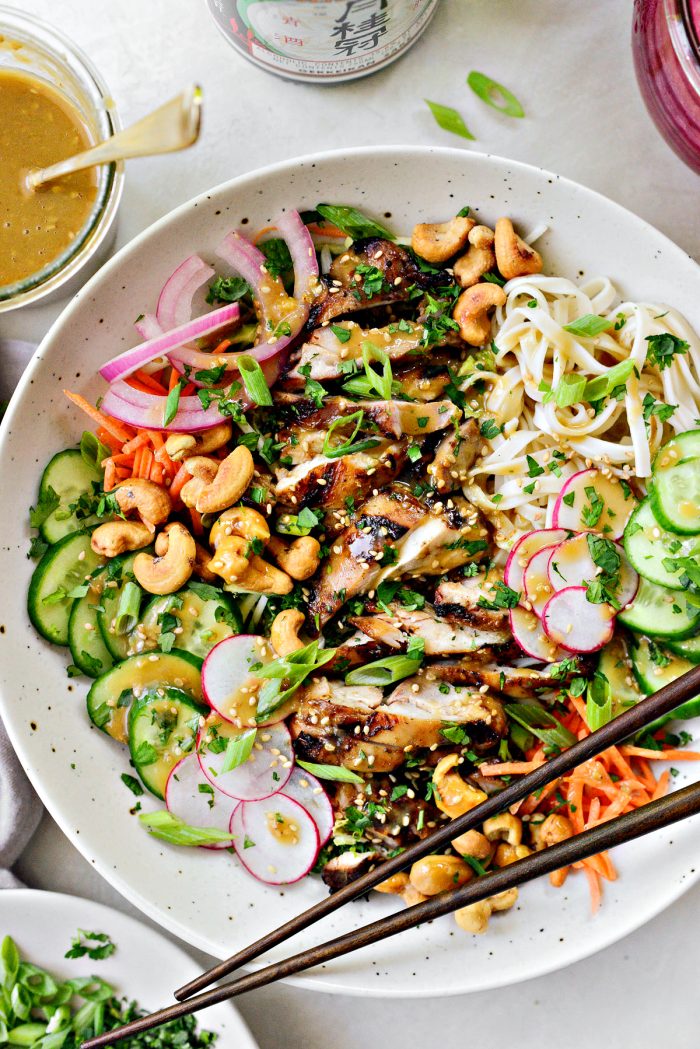 Grilled Sesame Chicken Noodle Bowls