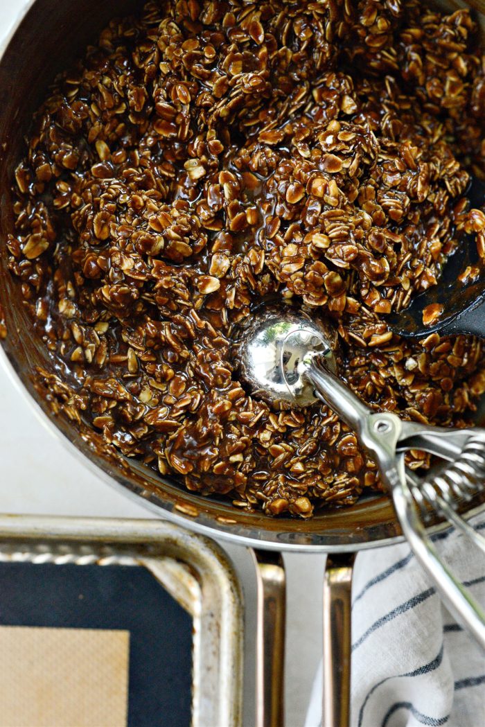 line a rimmed sheet pan with a silpat or wax paper