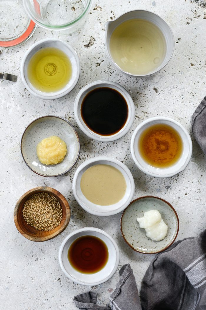 ingredients for Toasted Sesame Dressing