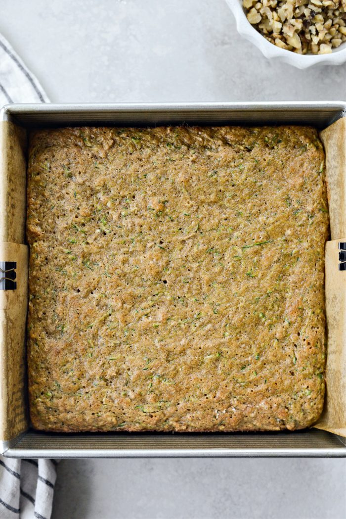 freshly baked Zucchini Cake